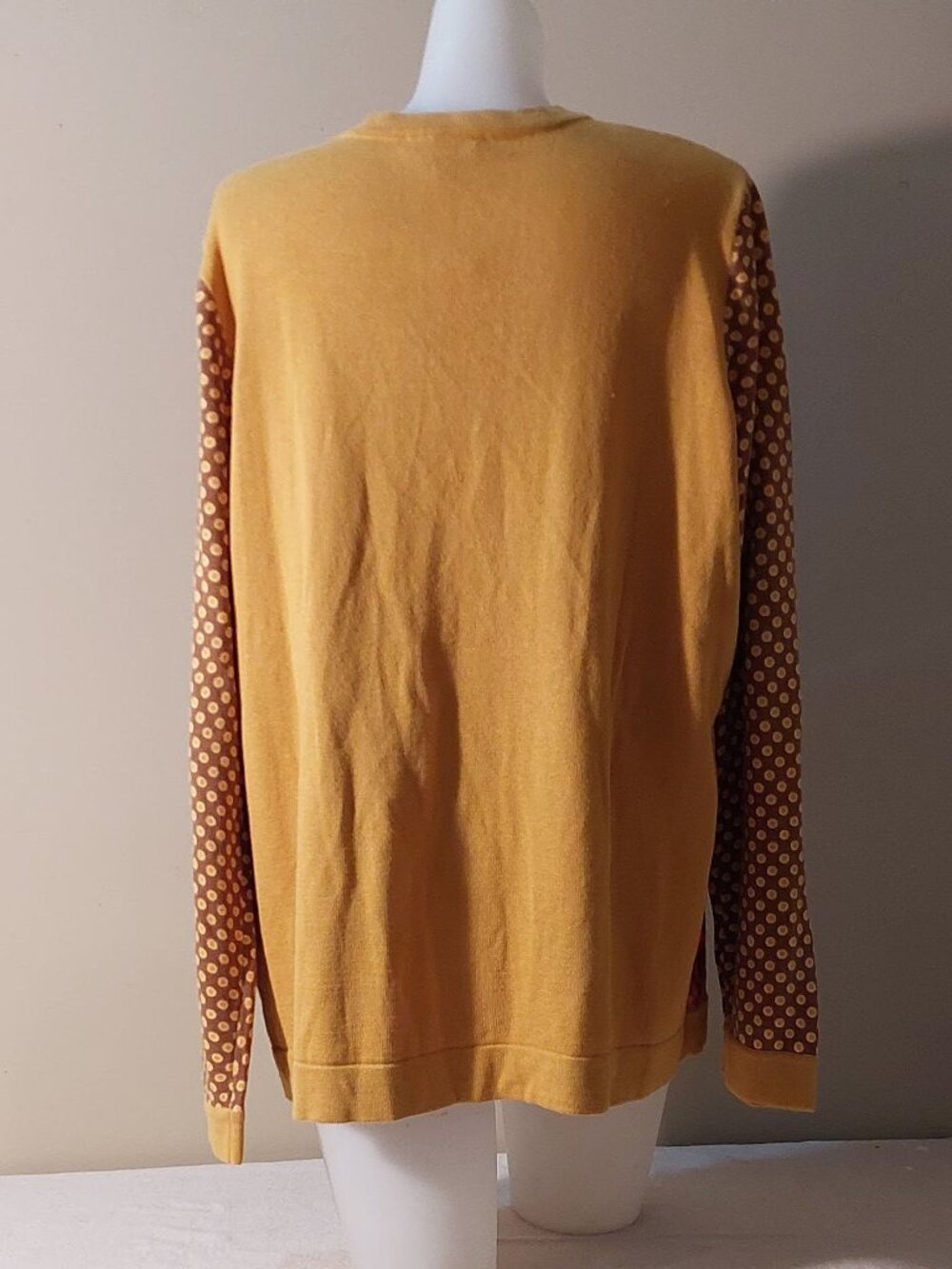 Isaac Mizrahi Live! Gold/Multi-Color Floral Polka Dot Cardigan Sweater Size: 1X - Picture 3 of 8